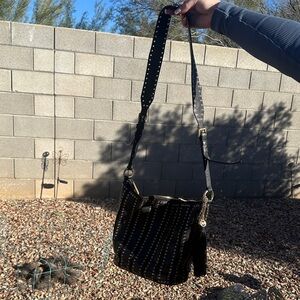 Michael Kors Black Studded Shoulder Bag